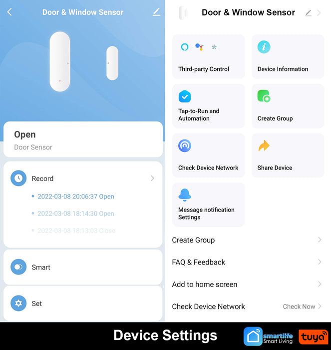 Smart WiFi Door and Window Sensor