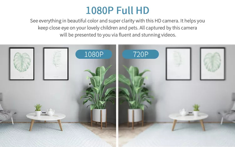 Smart WiFi Camera - 1080p HD Video plus 32GB Memory Card Included