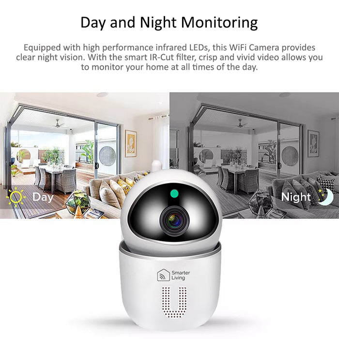 Smart WiFi Camera - 1080p HD Video plus 32GB Memory Card Included