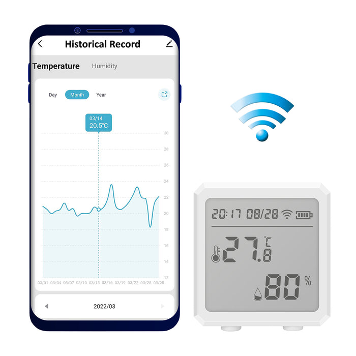 WiFi Temperature & Humidity Sensor (Square)