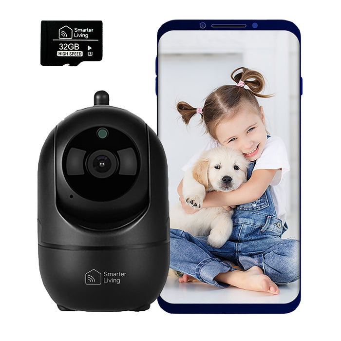 Smart WiFi Camera - 1080p HD Video plus 32GB Memory Card included
