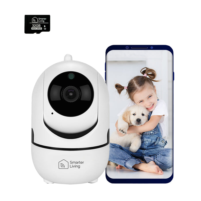 Smart WiFi Camera - 1080p HD Video plus 32GB Memory Card included