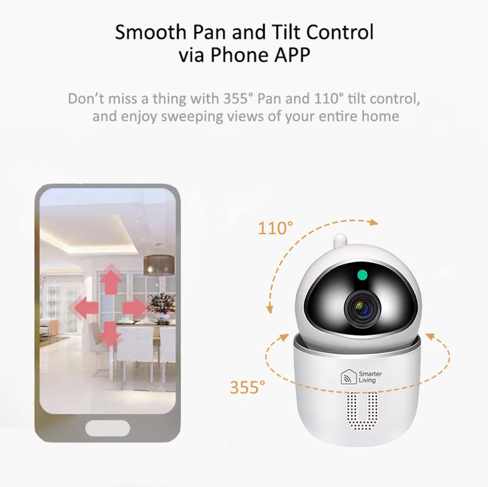 Smart WiFi Camera - 1080p HD Video plus 32GB Memory Card Included