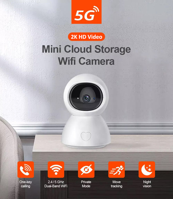 Smart WiFi Camera, 2K HD Video, 32GB Memory Card included